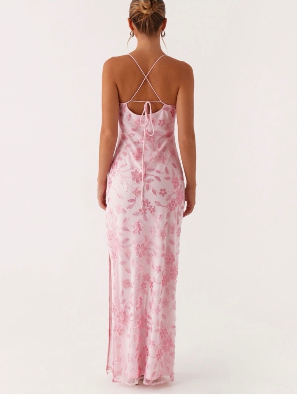 Peppermayo Bright Lights Beaded Maxi Dress — Pink, Size S — NWT - Picture 2 of 6